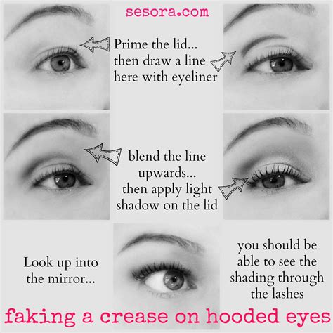 fake crease hooded eyes|hooded eyeshadow.